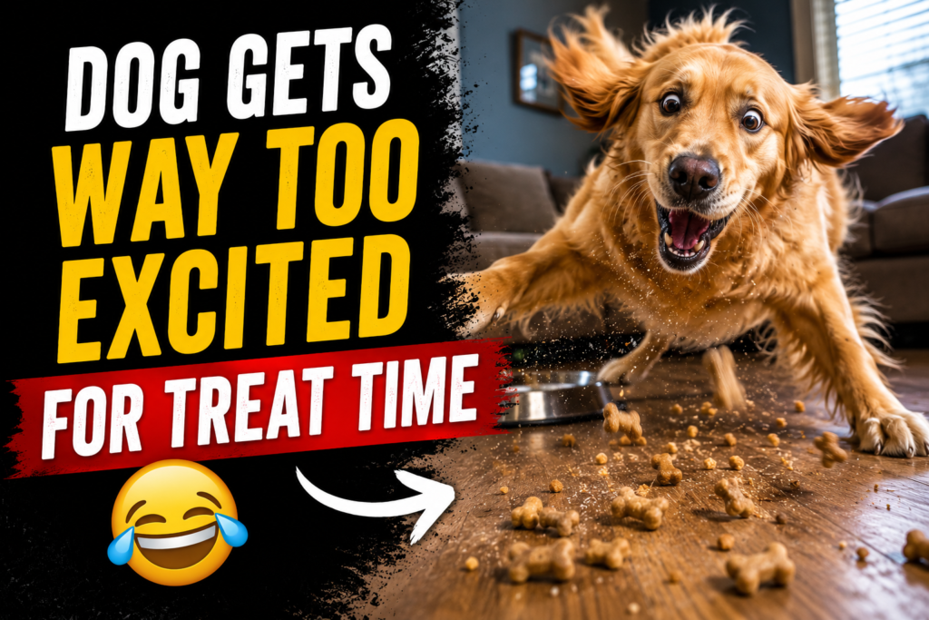 Dog way to excited